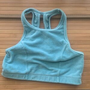 Ribbed velvet halter top/bralette